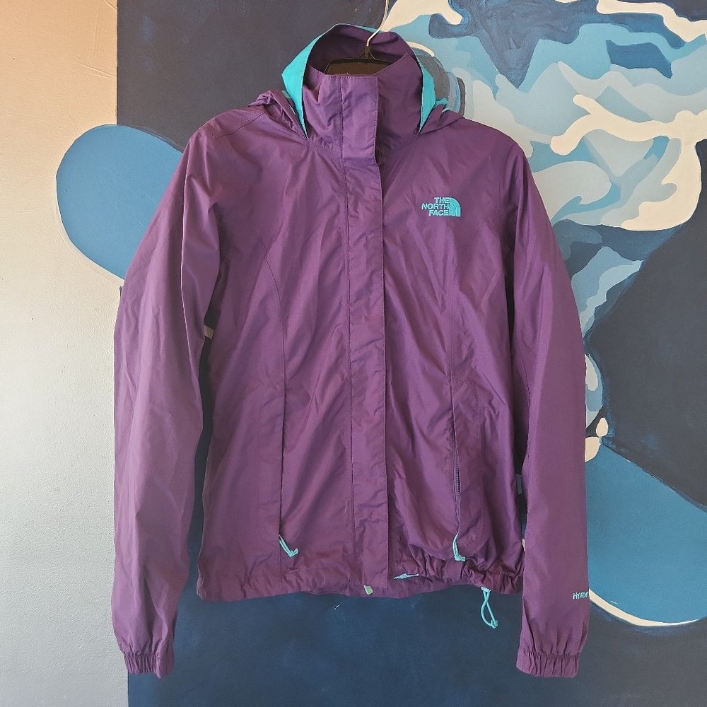 The North Face windbreaker purple- XS
